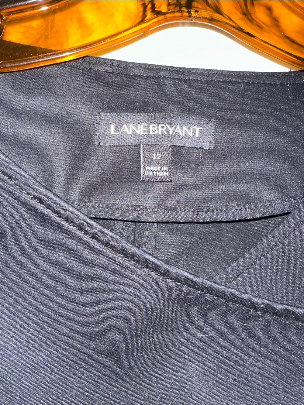 Lane Bryant 12 Black Ruffle-Hem Zip Pocket Jacket size 12 - Picture 5 of 7